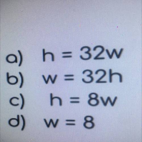 You get about 32 homework assignments every 4 weeks. Circle

equation that models this.
Use your e