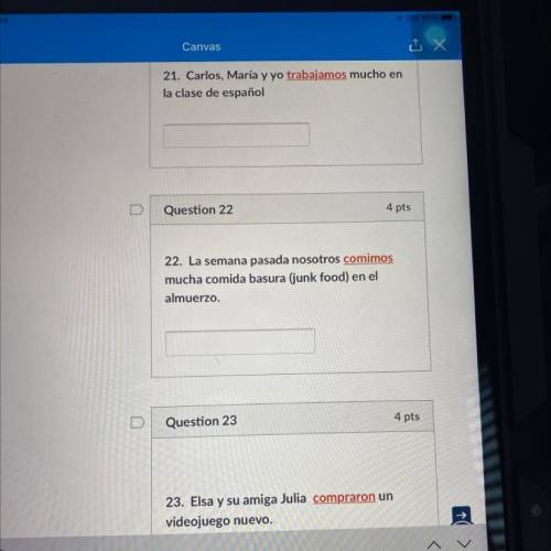 Need help with this Spanish please use the correct Accents