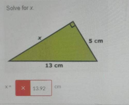 Solve for x, I tried but I got a wrong .