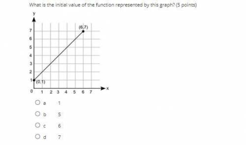 What is the initial value of the function represented by this graph? :)