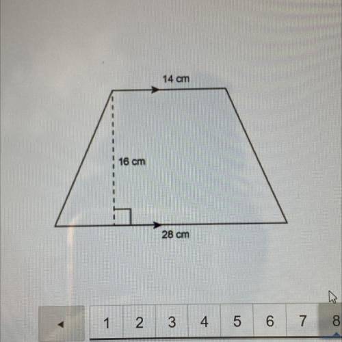 What is the area of this trapezoid enter your answer in the box