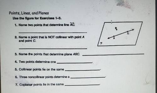 Points, Lines, and Planes. please help me