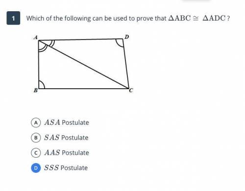 What is the answer? I think it is SSS.