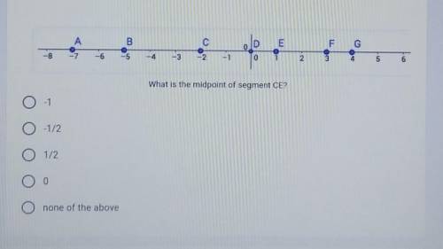 What is the midpoint of segment CE?