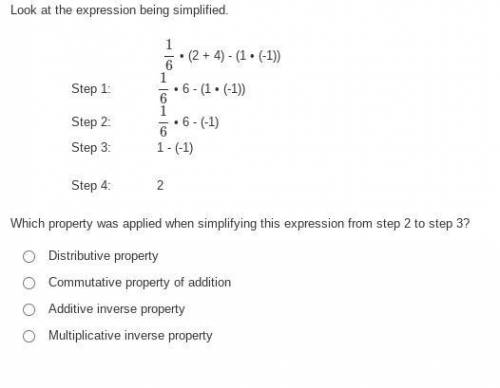 Which property was applied when simplifying this expression from step 2 to step 3?