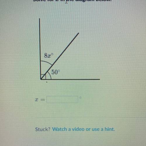 HELP PLEASE. Solve for x in the diagram.