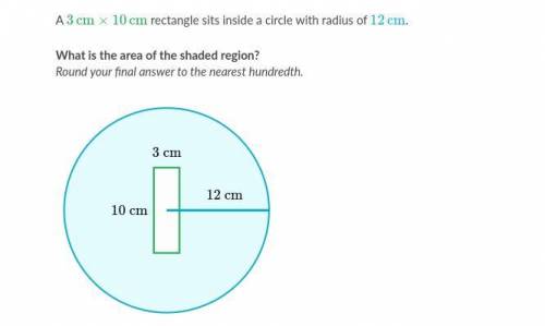 What is the area of the shaded area