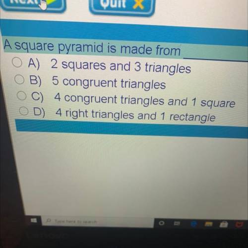 ￼ A square pyramid is made from￼