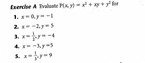 Evaluate P(x,y)=x^2 + xy + y^2