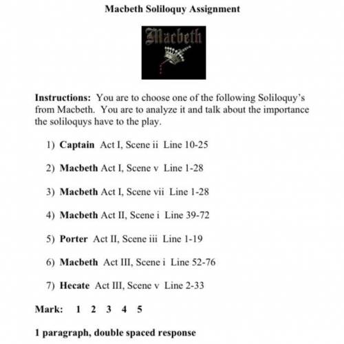 Macbeth Soliloquy paragraph