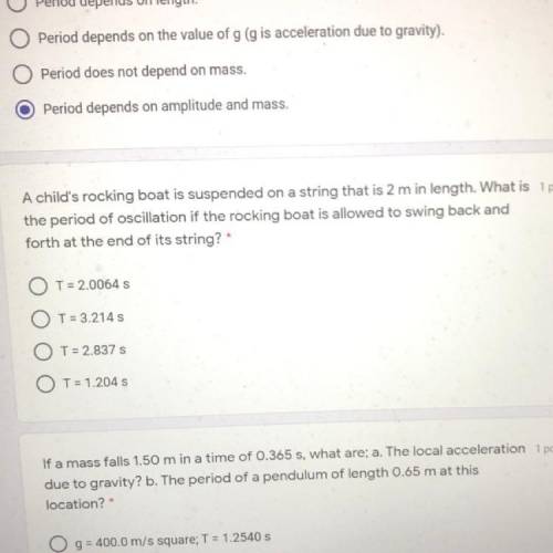 Need help with the middle question