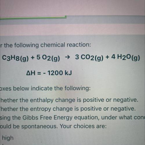 ***Question in photo***
Is the entropy positive or negative in this question?