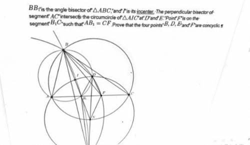 BB_1 is the angle bisector of triangle ABC, and I is its incenter. The perpendicular bisector of s