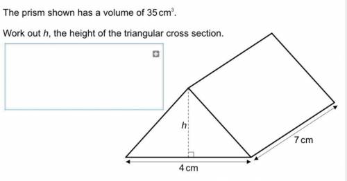 Work out the height of the triangular cross section