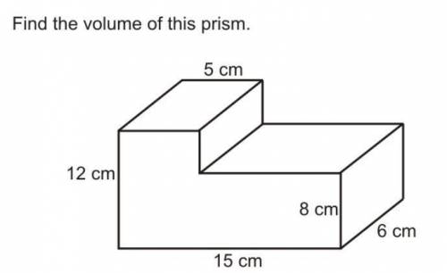 Find the volume of the prism . Can u also state formula as well please