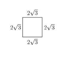 What is the area for this square. (This question is related to square roots)

Pls answer this, it