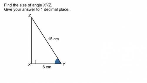 Find the size of angle XYZ
