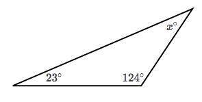 Which statement is true?

x = 157, because 180 - 23 = 157
x = 33, because 180 - (124 + 23) = 33
x