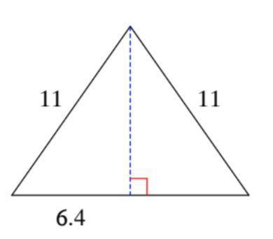 Find the area of each triangle. Round intermediate values to the nearest tenth.

Use the rounded v