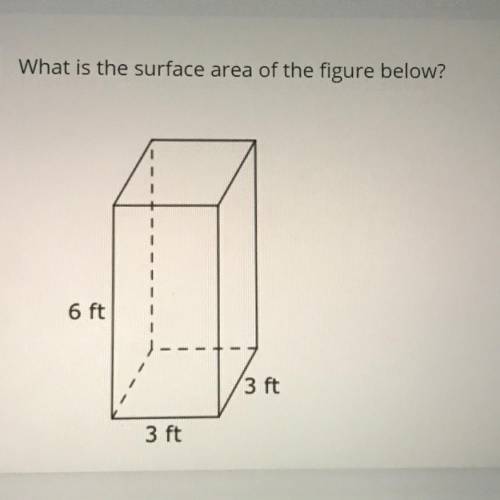 I’ll give What is the surface area of the figure below?