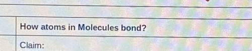 How do molecules bond? 
plz answer I will give brainliest