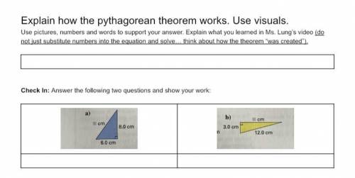 Phthagorean therom: 
Explain and Solve following questions