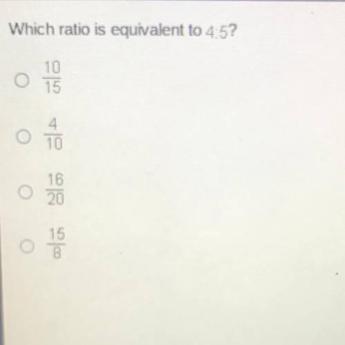 Please help me with this! I will give 25 points and Brainliest if it is correct!

Which ratio is e