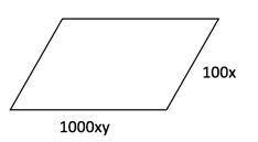 Find the perimeter:
A. 2000xy + 200x
B. 2200xy
C. 1000xy + 200x
D. 2200x