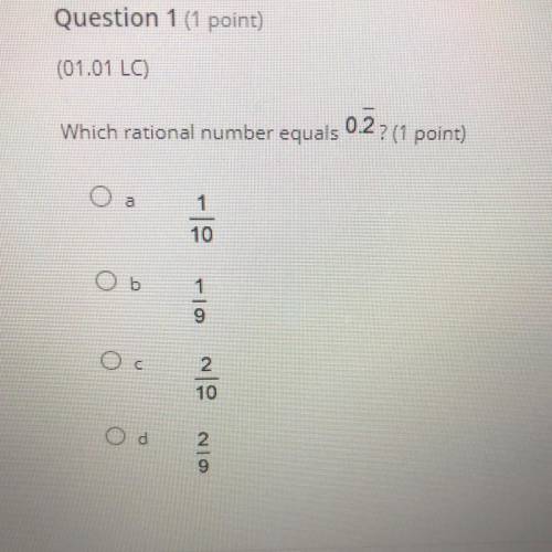 Which rational number equals 0.2?