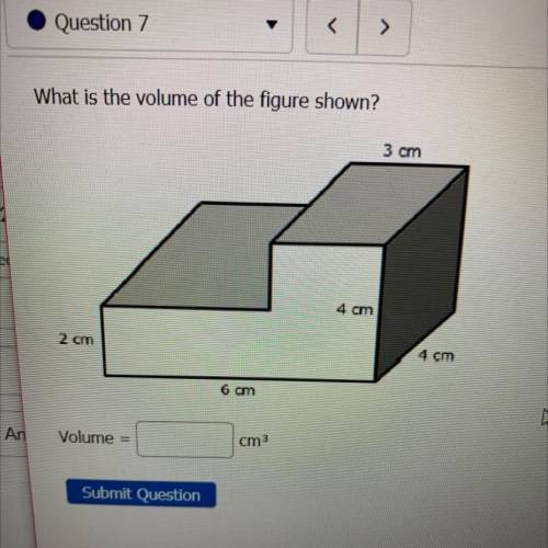 What is the volume of the figure shown?