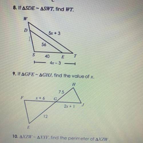 Help on 8 and 9 plz.....
