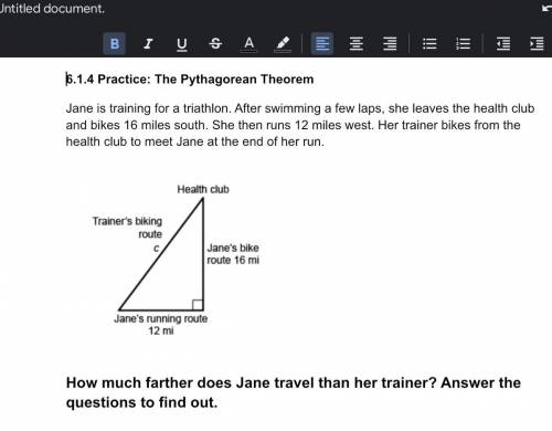 Ok need help this is the question :Use the Pythagorean theorem to write an equation for the distanc