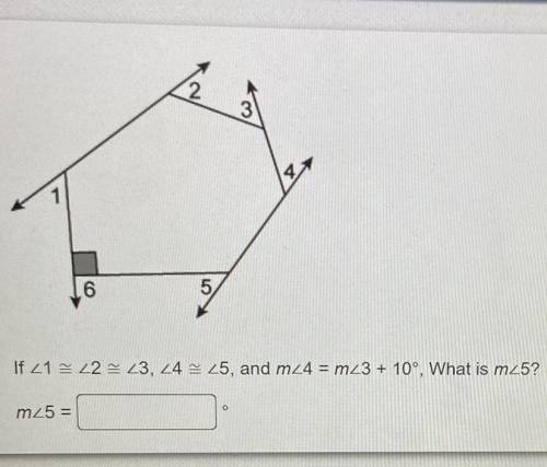Help pls 
What is angle 5? Shape is in picture.