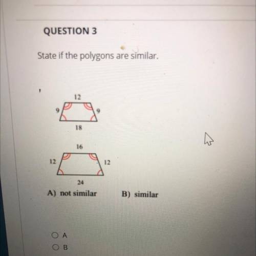 Will give brainliest to first correct answer! State if polygons are similar