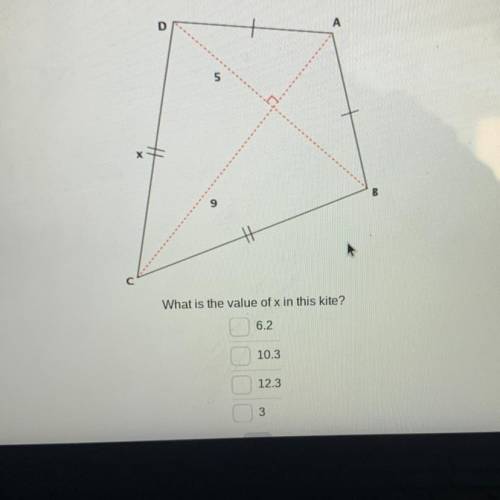 What is the value of x in this kite?
Pleaseee help