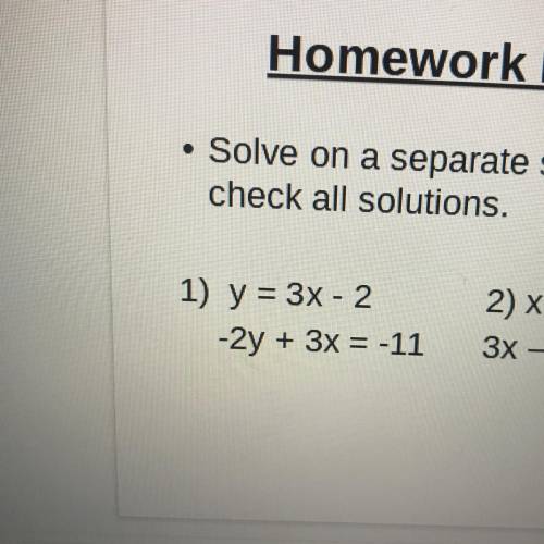 Can someone help me with this. we’re doing solving system by substitution