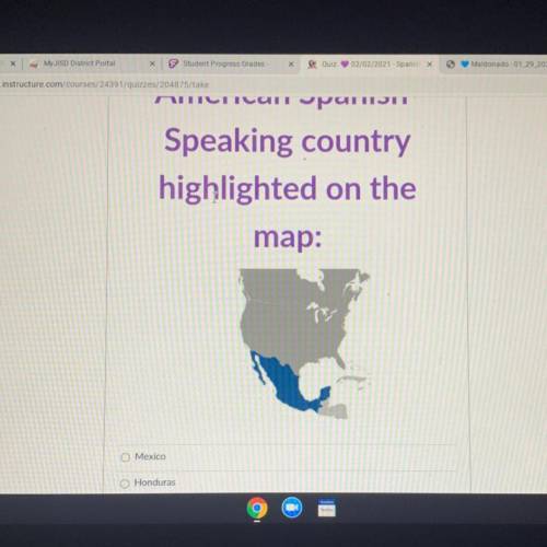 What Spanish speaking country is highlighted?