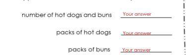 Betty is buying hot dogs for a pacnic. Buns come with packs of 10 and hot dogs comes in packs of 8