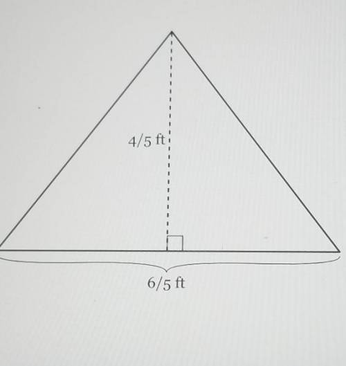 What is the area, in square feet, of the shape below? Express your answer as a fraction in simplest