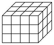 Each cube in this figure is a -centimeter cube. What are the dimensions of the prism? Select all th