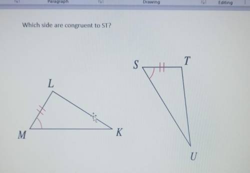 Which side are congruent to ST?
