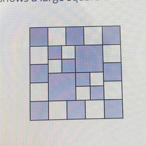 The diagram shows a large square divided into squares of three different sizes. What percentage of