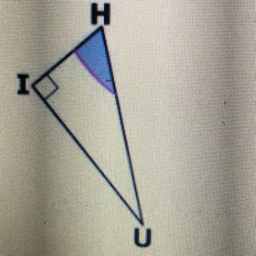 Please help 10 points What side is the HYPOTENUSE? Which side is opposite of angle H? Which side is