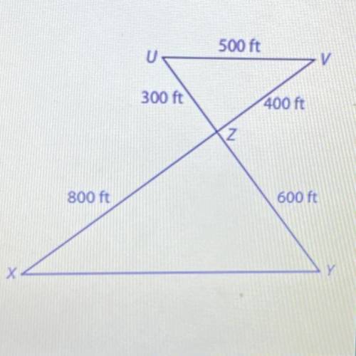 To find the distance XY across a lake, you locate points as

shown in the figure. Explain how to u