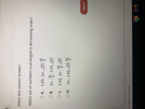 Which set of numbers is arranged in decreasing orders?