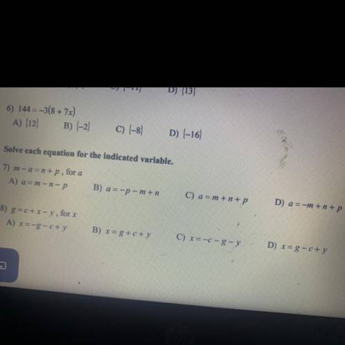 I need help with 7 & 8 please