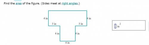 Area of a piecewise figure. All angles meet at right angles.