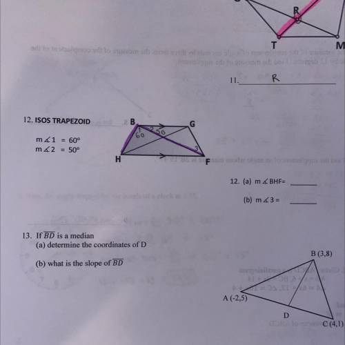 Please help with 12 & 13!