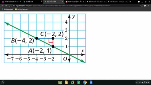 Use the figure shown. Let point D be at (-4,1). Use the sides of ΔBDA to find the slope of the line