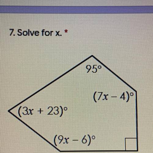 7. Solve For X.
3x+23
95
7x-4
9x-6